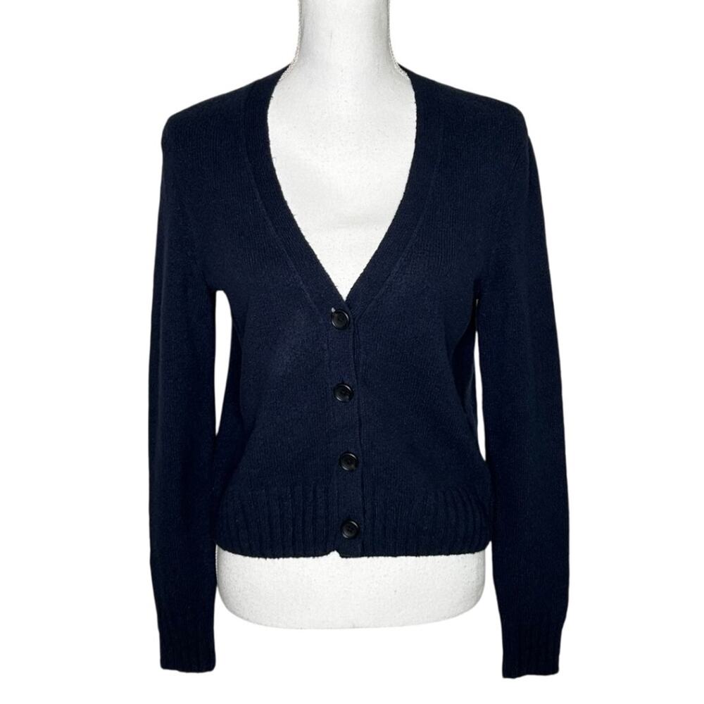 James Perse Classic 4 Button Blue V Neck Cardigan Size 1 Small